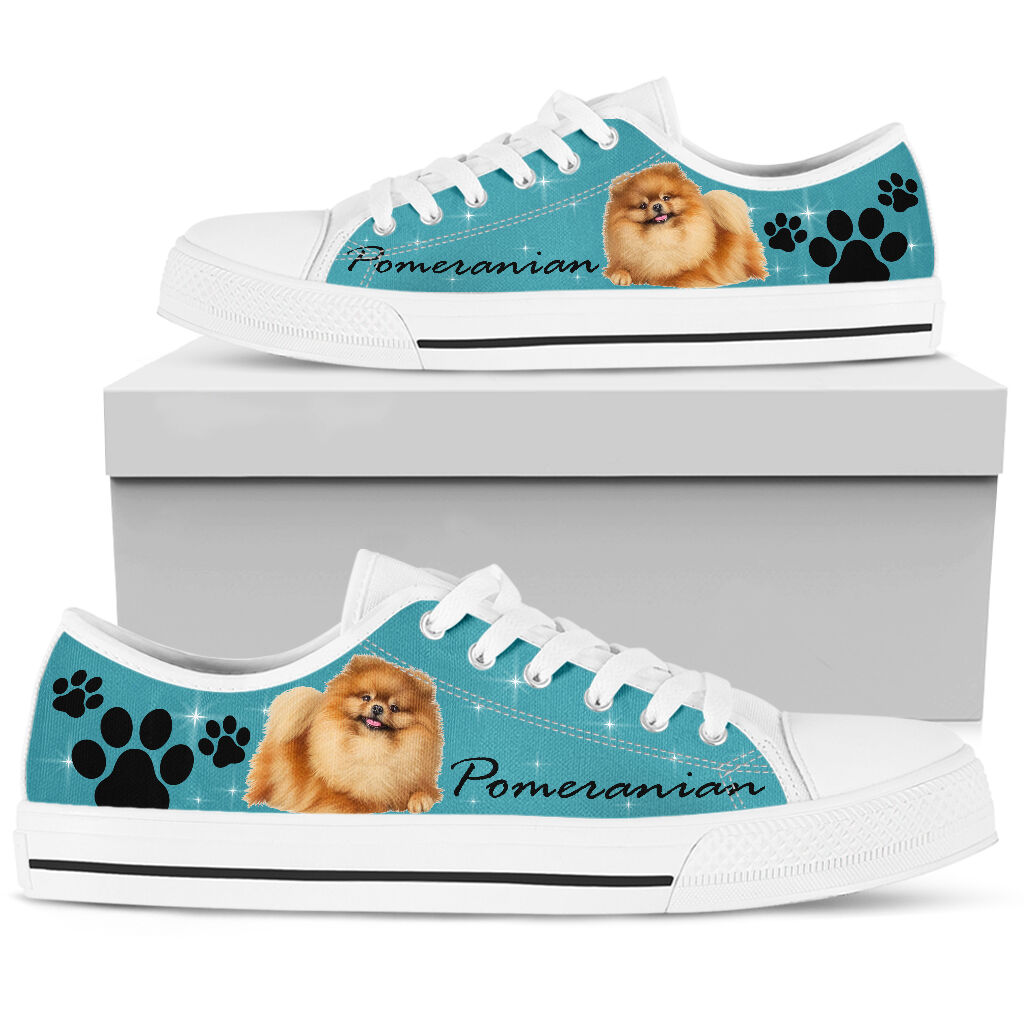 Pomeranian And Paw - Low Top Shoe - Love Love Top Shoes