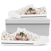 Shih Tzu Flower Background - Low Top Shoe - Love Low Top Shoes