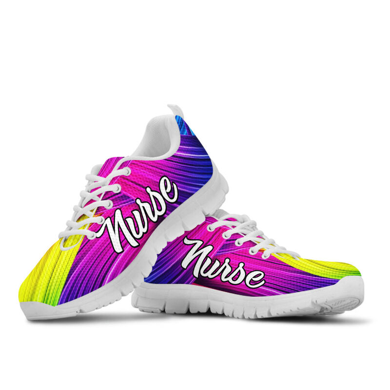 Nurse Rainbow Sneakers, Running Shoes, Shoes For Women, Shoes For Men, Custom Shoes, L- Love Sneakers