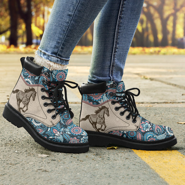 Horse- Boho Pattern Asboots - Love All Season Boots