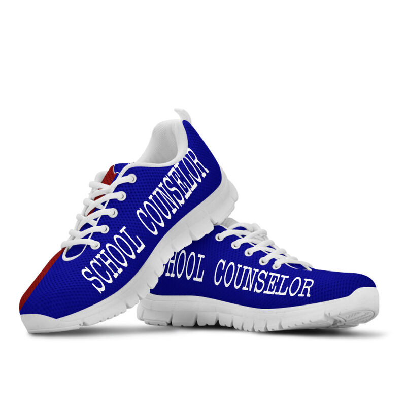 School Counselor Strong Maroon Blue Kd Sneakers, Runni- Love Sneakers