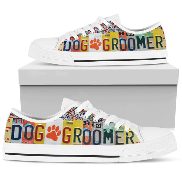 Dog Groomer License Plates Low Top Shoes