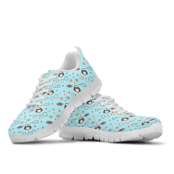 Nurse Pattern Sneakers, Running Shoes, Shoes For Women, Shoes For Men, Custom Shoes, L- Love Sneakers