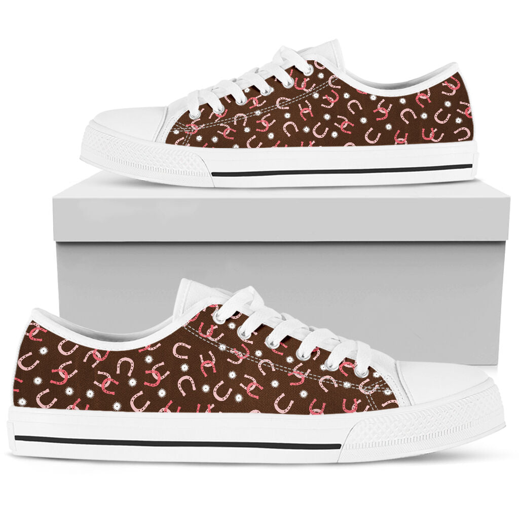 Horse Shoes Pattern Low Top -  Shoes