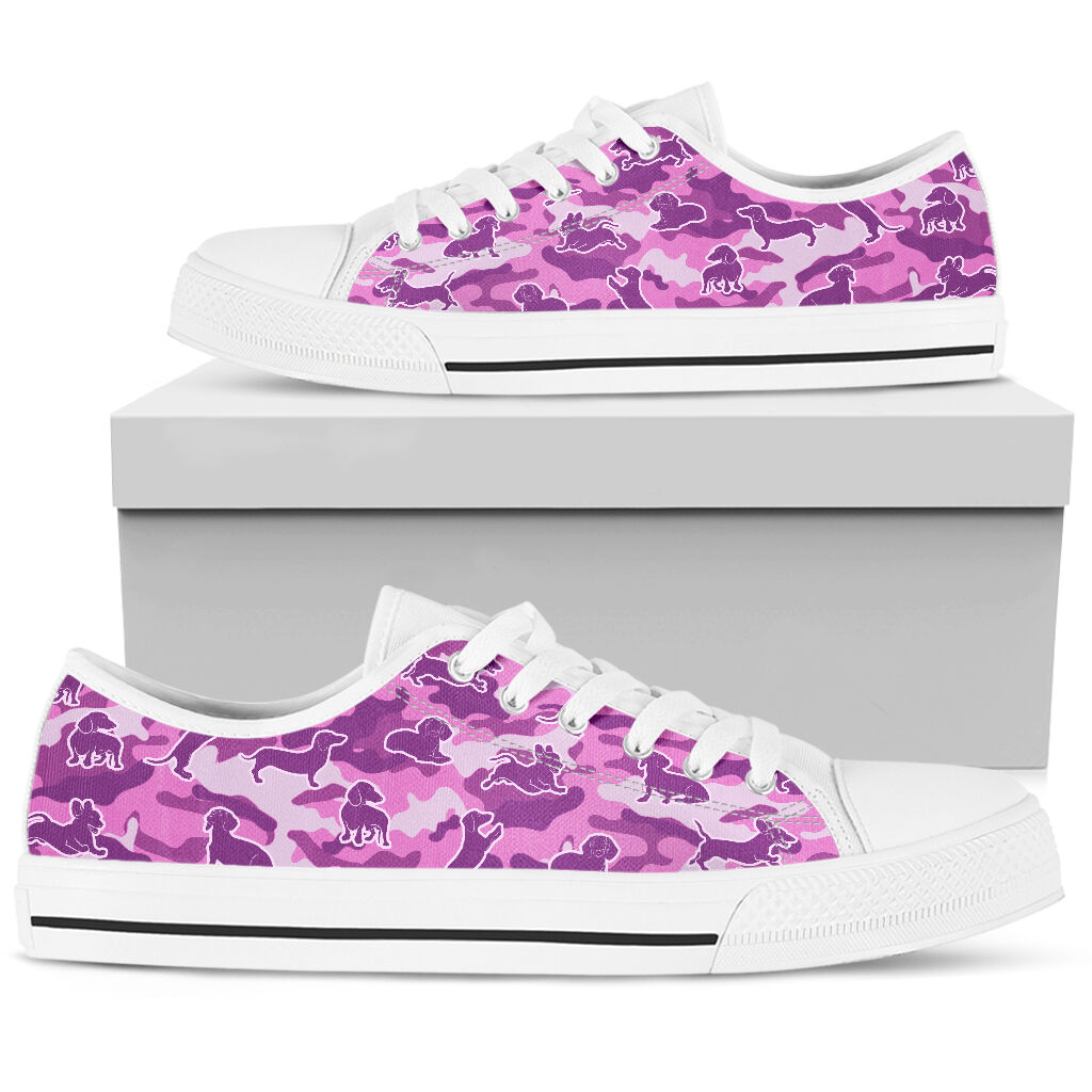 Dachshund Camo Oink Pattern - Low Top - Nnd Shoe - Love Love Top Shoes