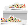 Dog Paw Flower Pattern - Low Top Shoe - Love Love Top Shoes