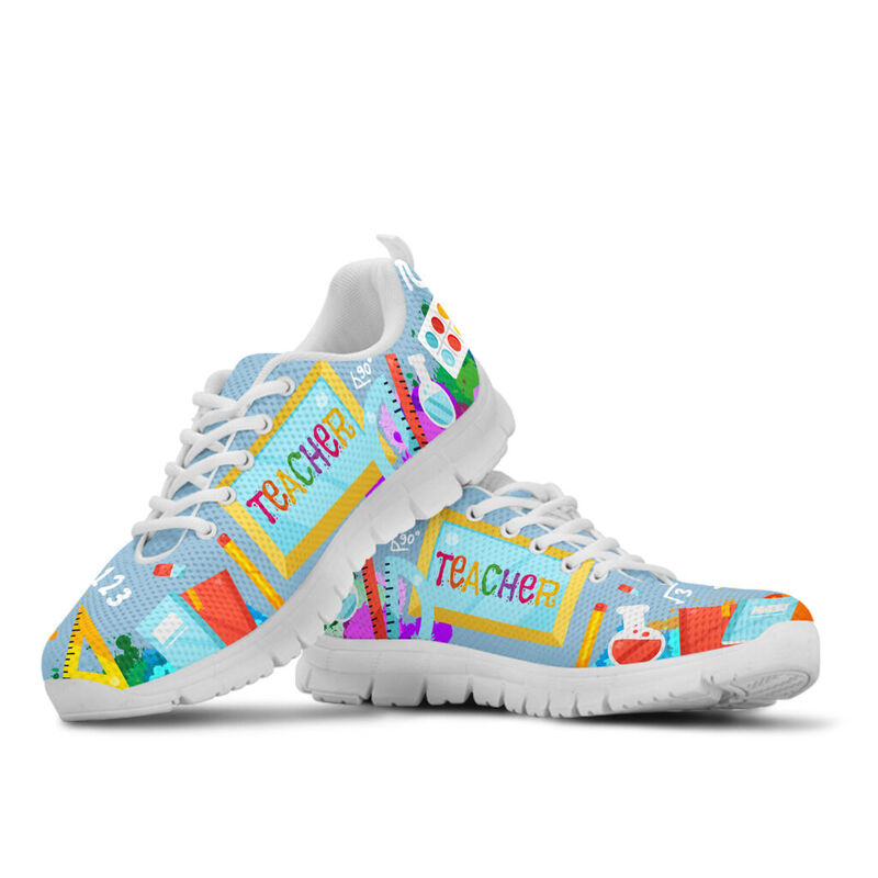 Teacher Clipart Color Sneakers, Running Shoes, Shoes For Women, Shoes For Men, Custom Shoes,- Love Sneakers