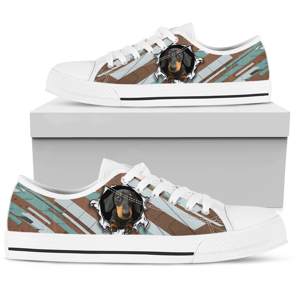 Dachshund Hole - Low Top Shoe - Love Love Top Shoes