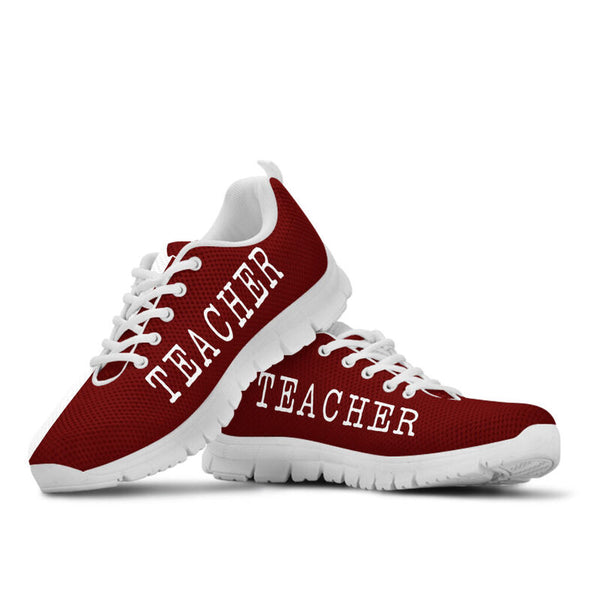 Teacher Strong Maroon White Kd Sneakers, Running Shoes, Shoes For Women, Shoes For Men, Cust- Love Sneakers