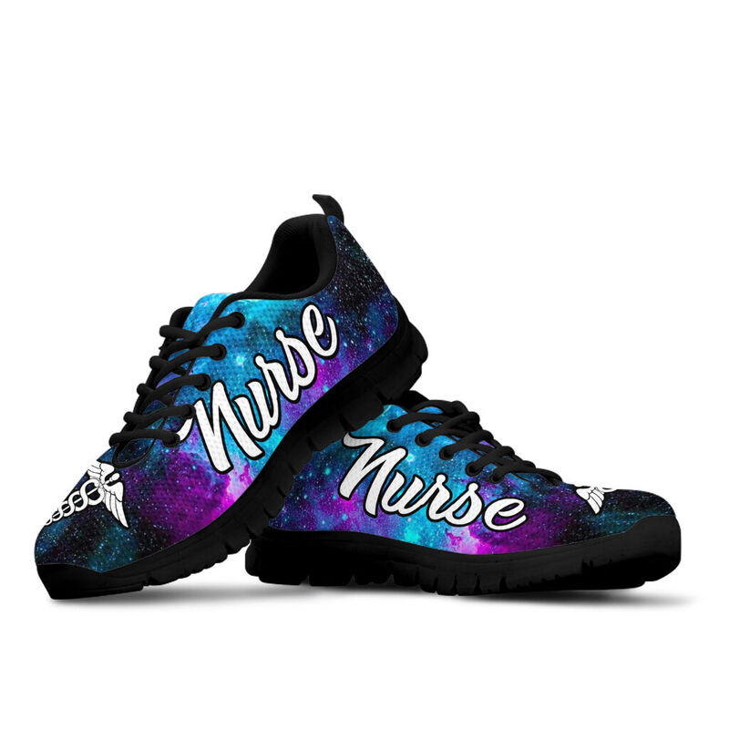 Nurse Love Galaxy Sneakers, Running Shoes, Shoes For Women, Shoes For Men, Custom Shoes, L- Love Sneakers