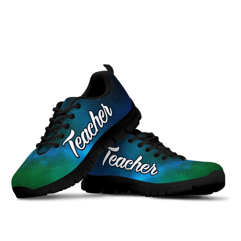 Teacher Green Blue Galaxy Kd Sneakers, Running Shoes, Shoes For Women, Shoes For Men, Custo- Love Sneakers
