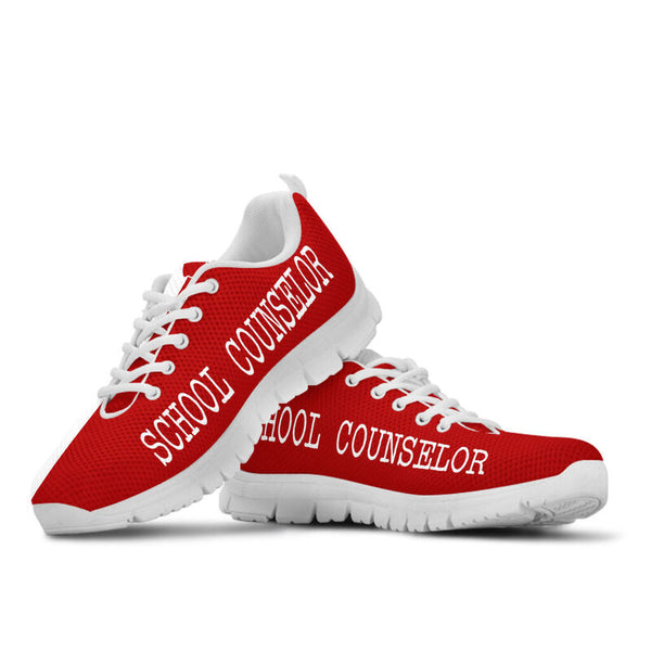 School Counselor Strong Red White Kd Sneakers, Runni- Love Sneakers