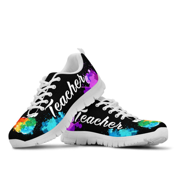 Teacher Art Color White Soles Sneakers, Running Shoes, Shoes For Women, Shoes For Men, Cust- Love Sneakers