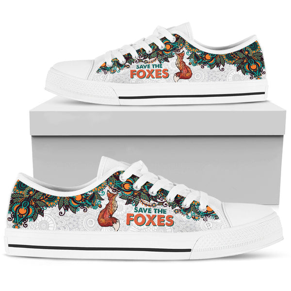 Save The Foxes - Fox Low Top Shoe - Love Love Top Shoes