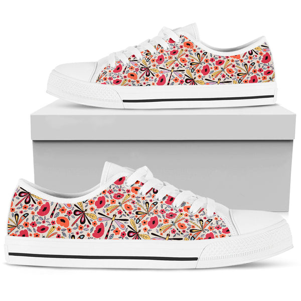 Dragonfly Seamless Patterns Low Top Shoes