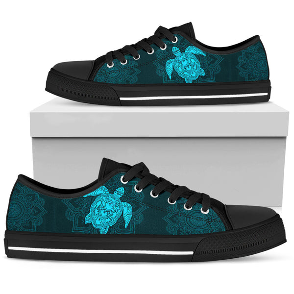 Turtle Mandala Low Top  Shoes