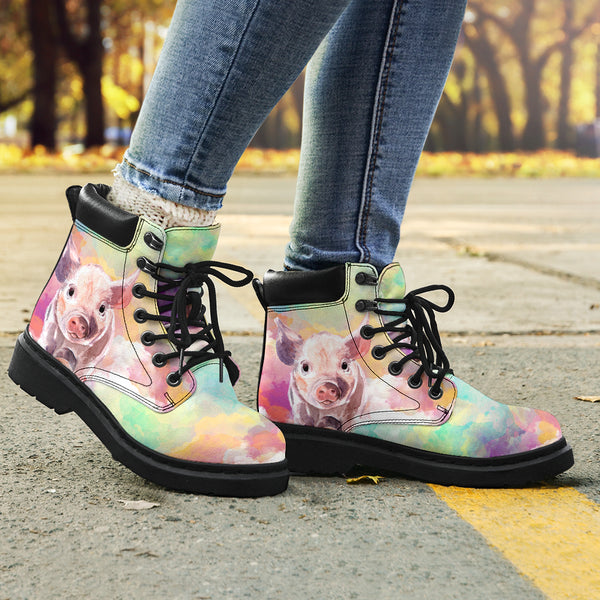 Pig Sky Watercolor Asboot - Love All Season Boots