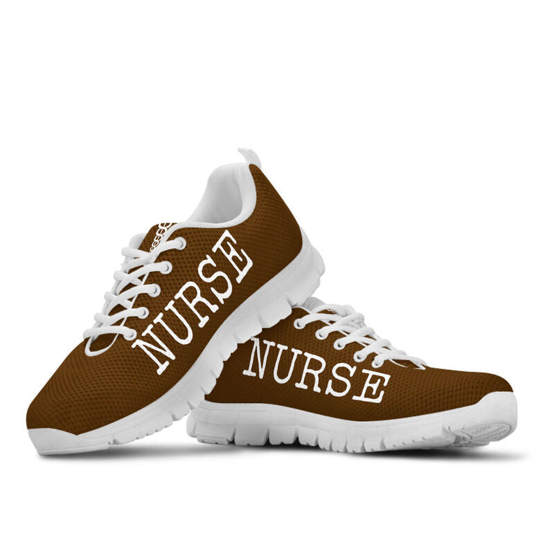 Nurse- Love Brown Soil Sneakers, Running Shoes, Shoes For Women, Shoes For Men, Custom Shoes- Love Sneakers