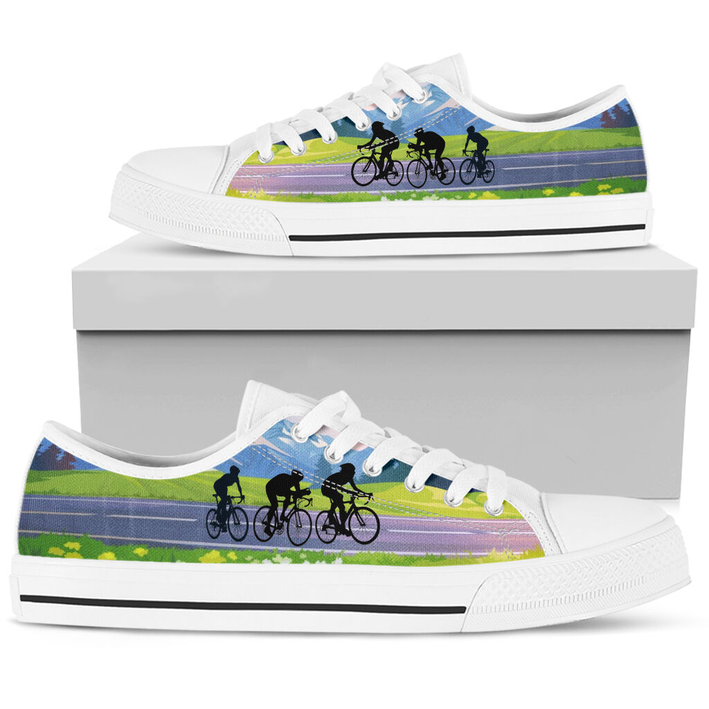 Cycling Leather Pattern - Low Top Shoes Shoe