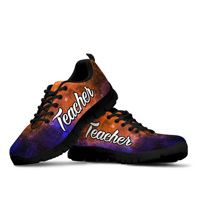 Teacher Galaxy Blue Orange Kd Sneakers, Running Shoes, Shoes For Women, Shoes For Men, Cust- Love Sneakers