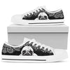 Pug Paisley Black White Low Top  Shoes