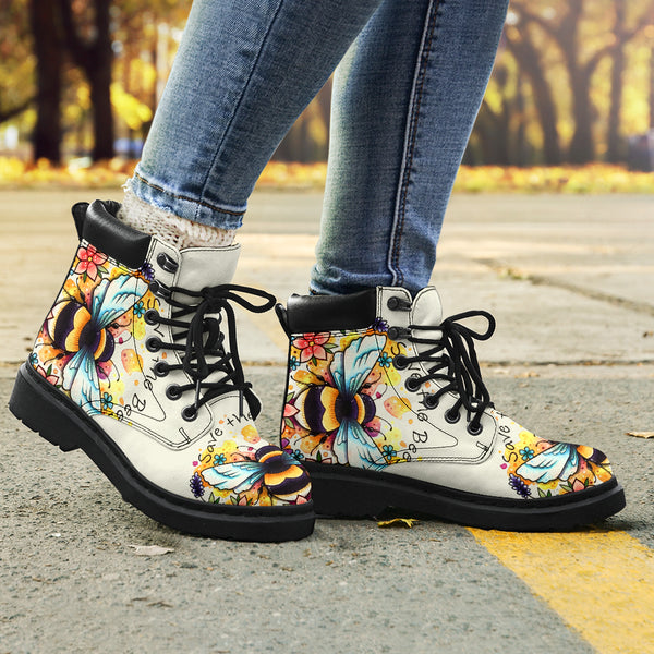 Bee Flower Watercolor - Love All Season Boots