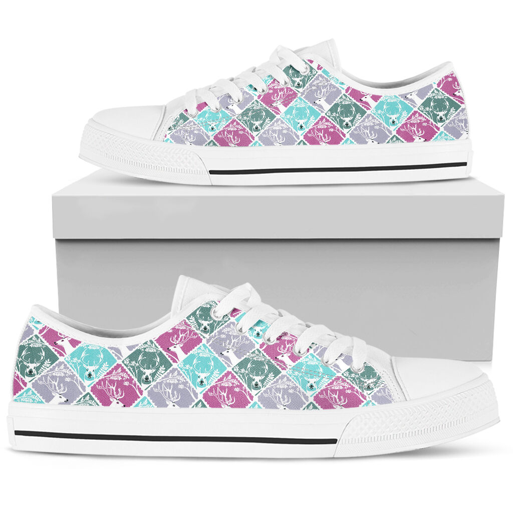 Deer Daily Pattern Low Top Shoes