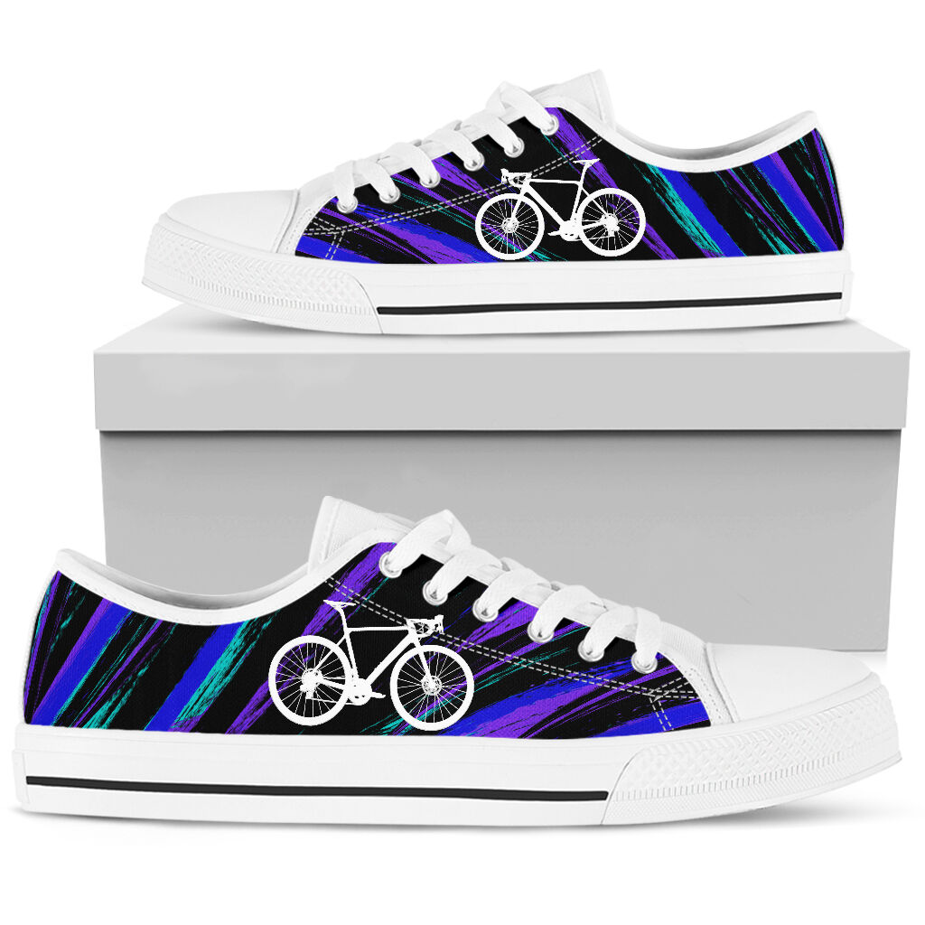 Cycling Purple Watercolor - Low Top Shoe - Love Love Top Shoes