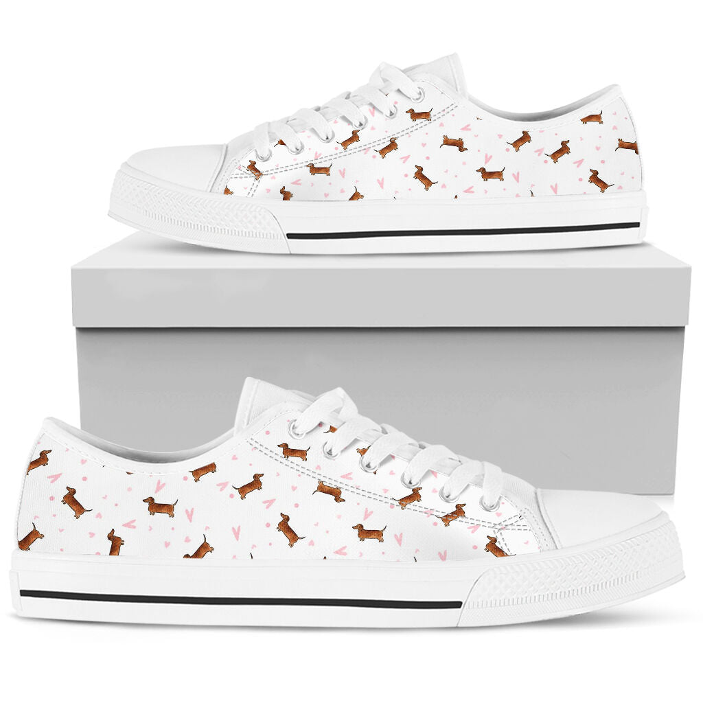 Dachshund Low Top Shoes - Love Low Top Shoes
