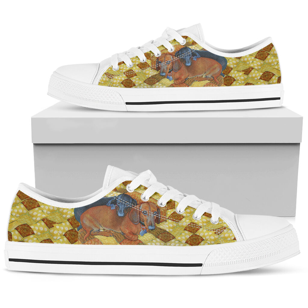 Dachshund Couple - Low Top Shoe - Love Love Top Shoes