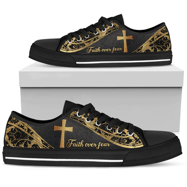 Jesus Cross Lowtop Shoe - Love Love Top Shoes