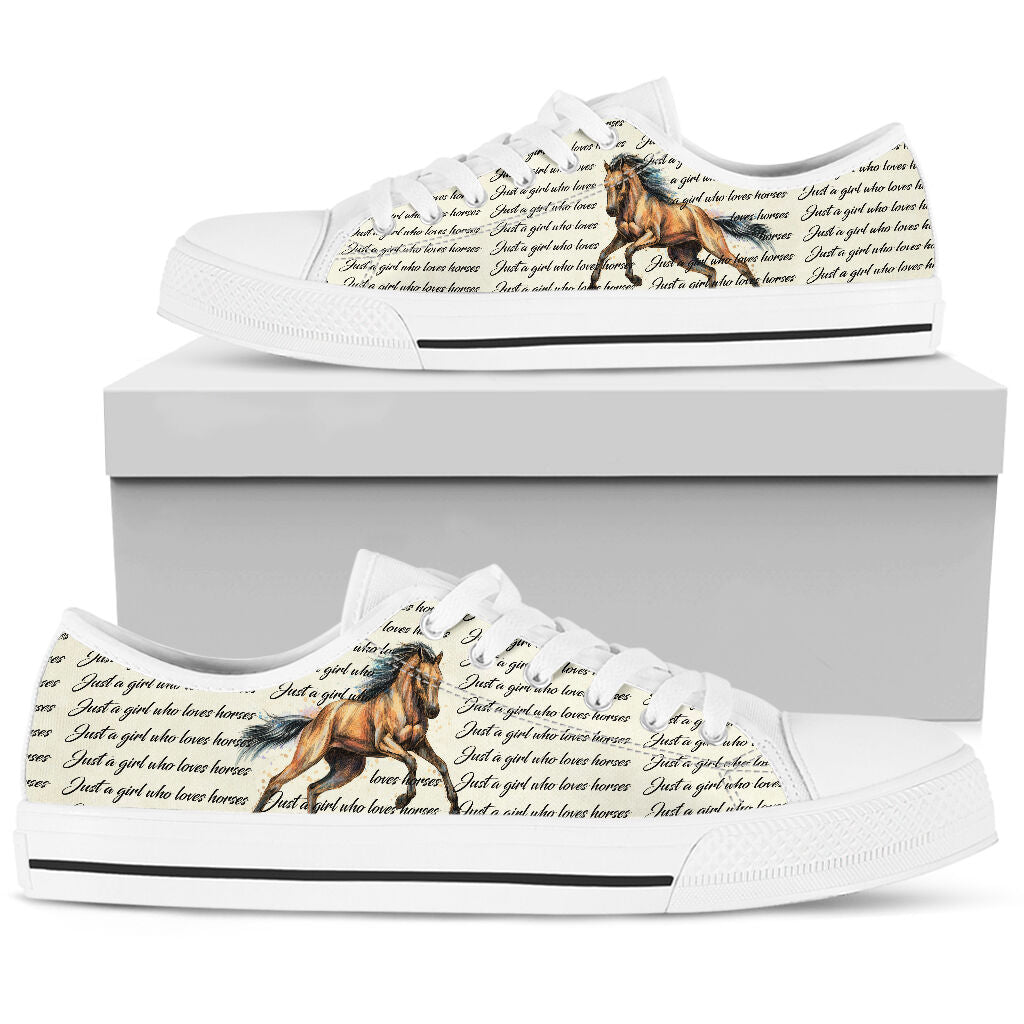 Just A Girl Who Loves Horses Low Top Shoes