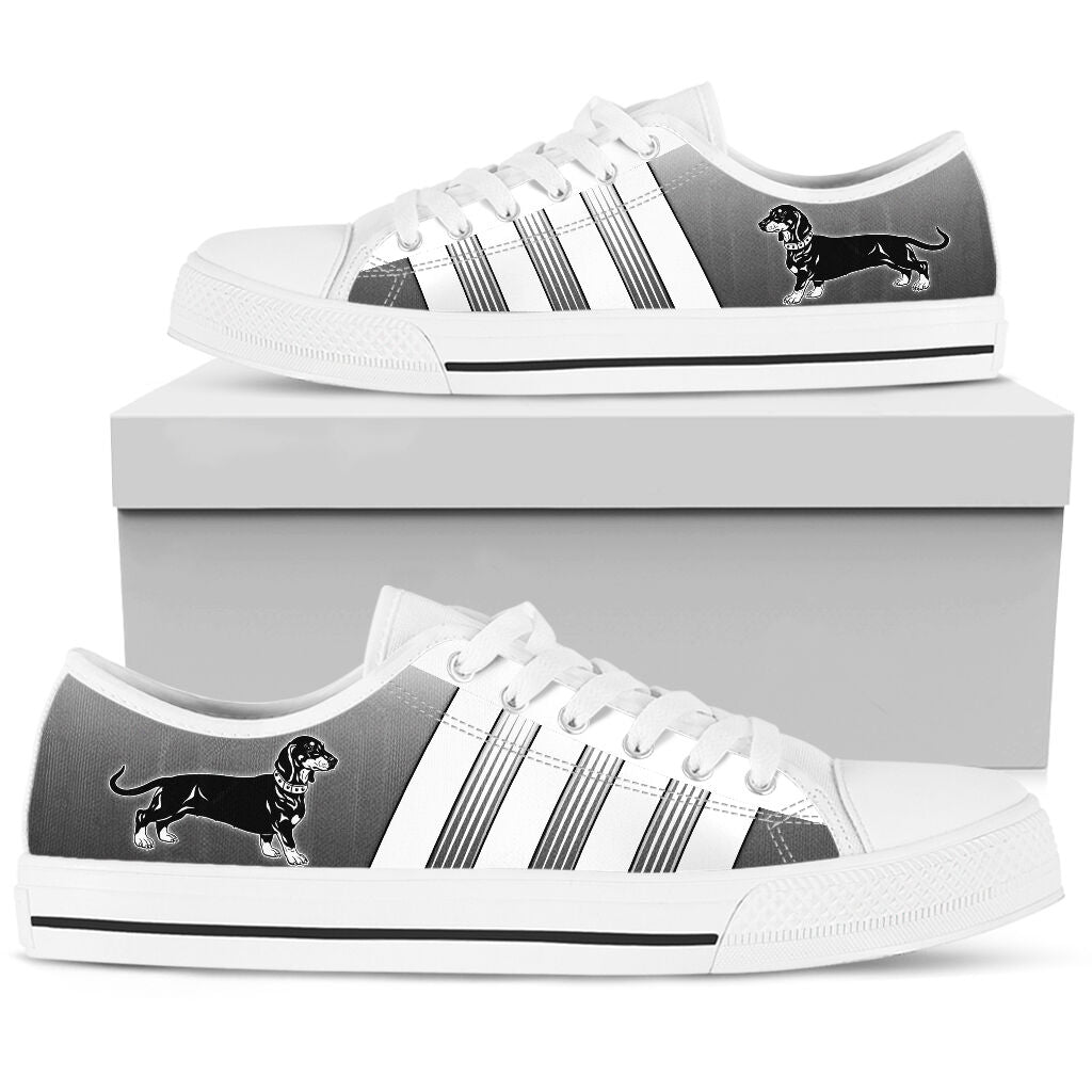 Dachshund 4 Stripes - Low Top Shoe - Love Love Top Shoes