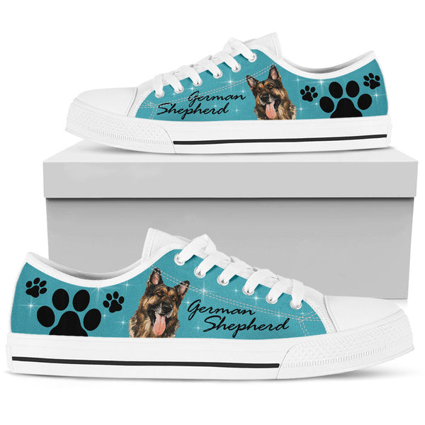 German Shepherd And Paw - Low TopShoe - Love Love Top Shoes