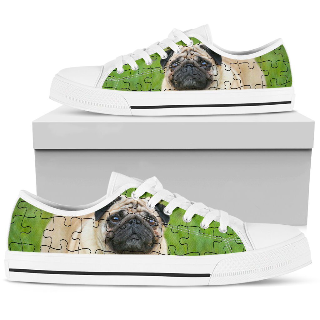 Pug Puzzle - Low Top Shoe - Love Love Top Shoes