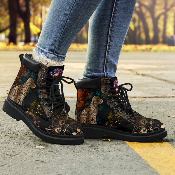 Dog Henna With Watercolor Asboot - Tl - Love All Season Boots