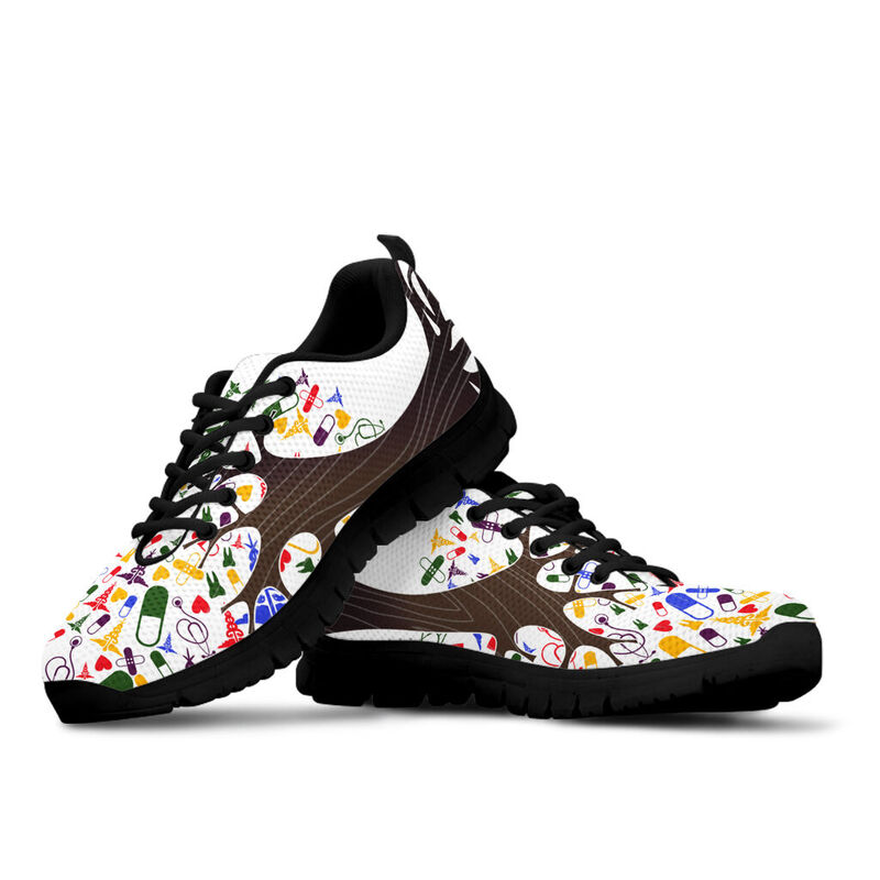 Nurse Tree Shoes Sneakers, Running Shoes, Shoes For Women, Shoes For Men, Custom Shoes, L- Love Sneakers