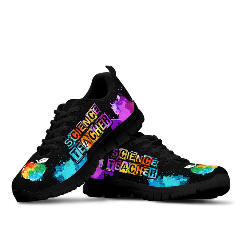 Science Teacher  Art-heartbeat Sneakers, Runni- Love Sneakers