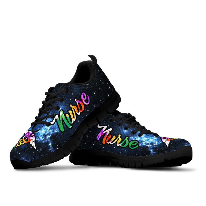 Nurse- Galaxy Art Sneakers, Running Shoes, Shoes For Women, Shoes For Men, Custom Shoes, L- Love Sneakers