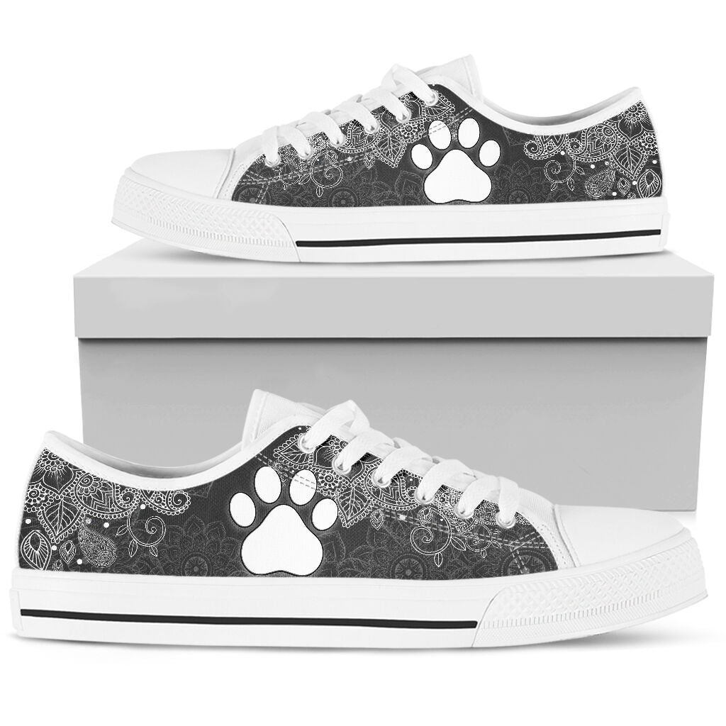 Dog Mom Mandala - Low Top Shoe - Love Love Top Shoes