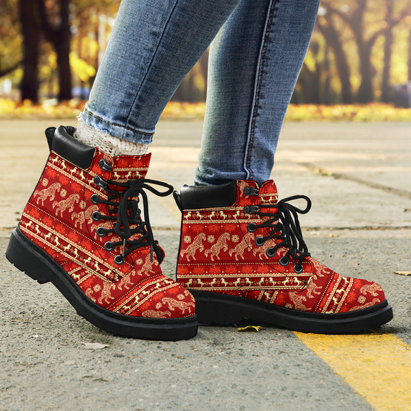 Horse Seamless Pattern Boots - Love All Season Boots