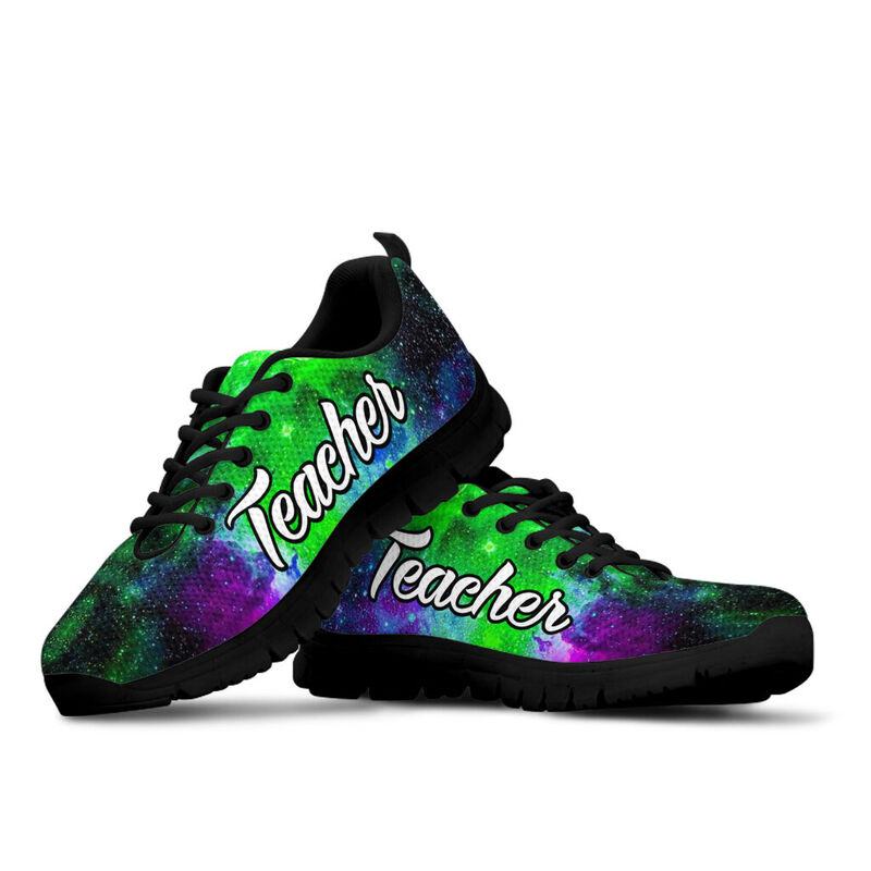 Teacher- Galaxy Green Purple Kd Sneakers, Running Shoes, Shoes For Women, Shoes For Men, Cu- Love Sneakers