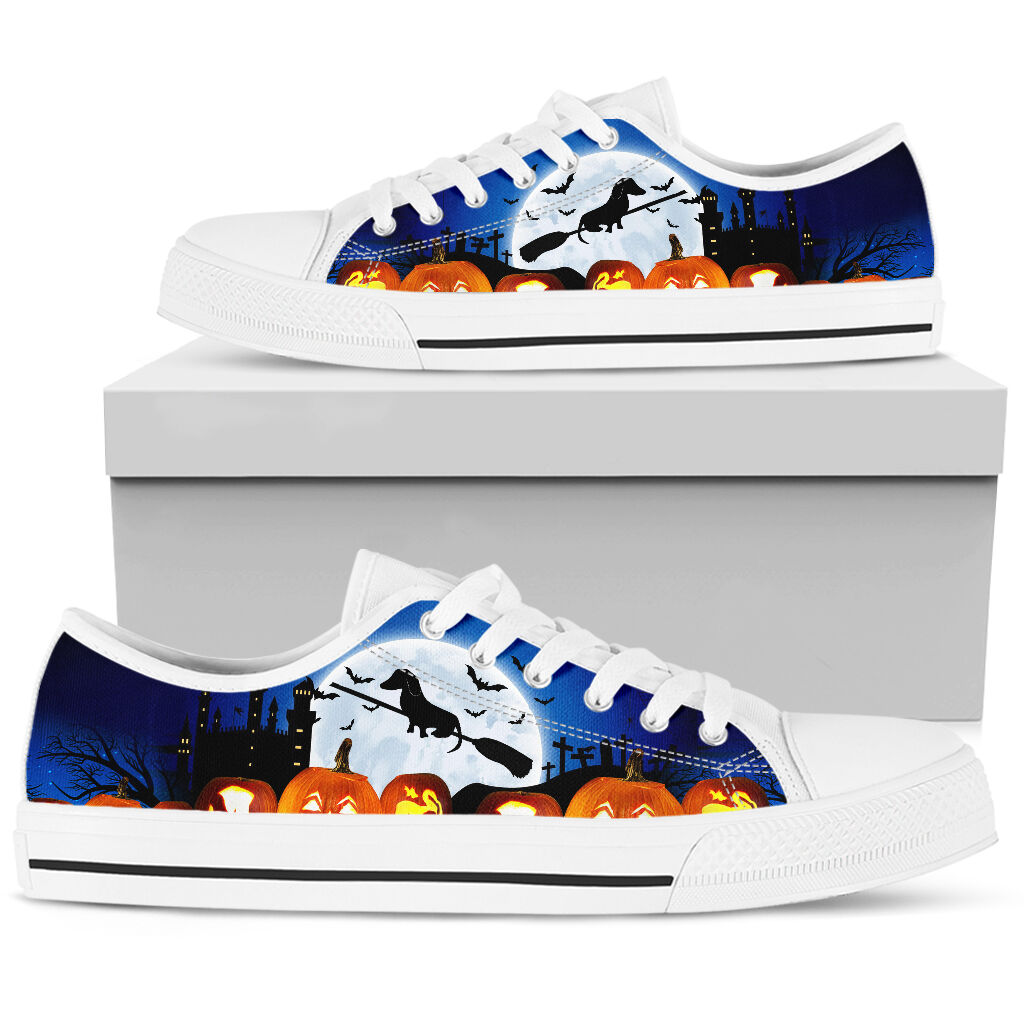 Dachshund And Broom - Low Top - Nnd Shoe - Love Love Top Shoes