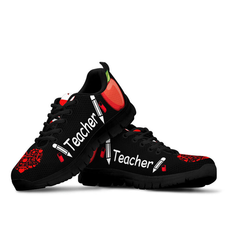 Teacher Heart Icon Shoes Sneakers, Running Shoes, Shoes For Women, Shoes For Men, Custom Sh- Love Sneakers