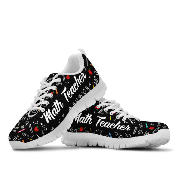 Math Teacher Hb Partten Sneakers, Running Shoes, Shoes For Women, Shoes For Men, Custom Shoe- Love Sneakers