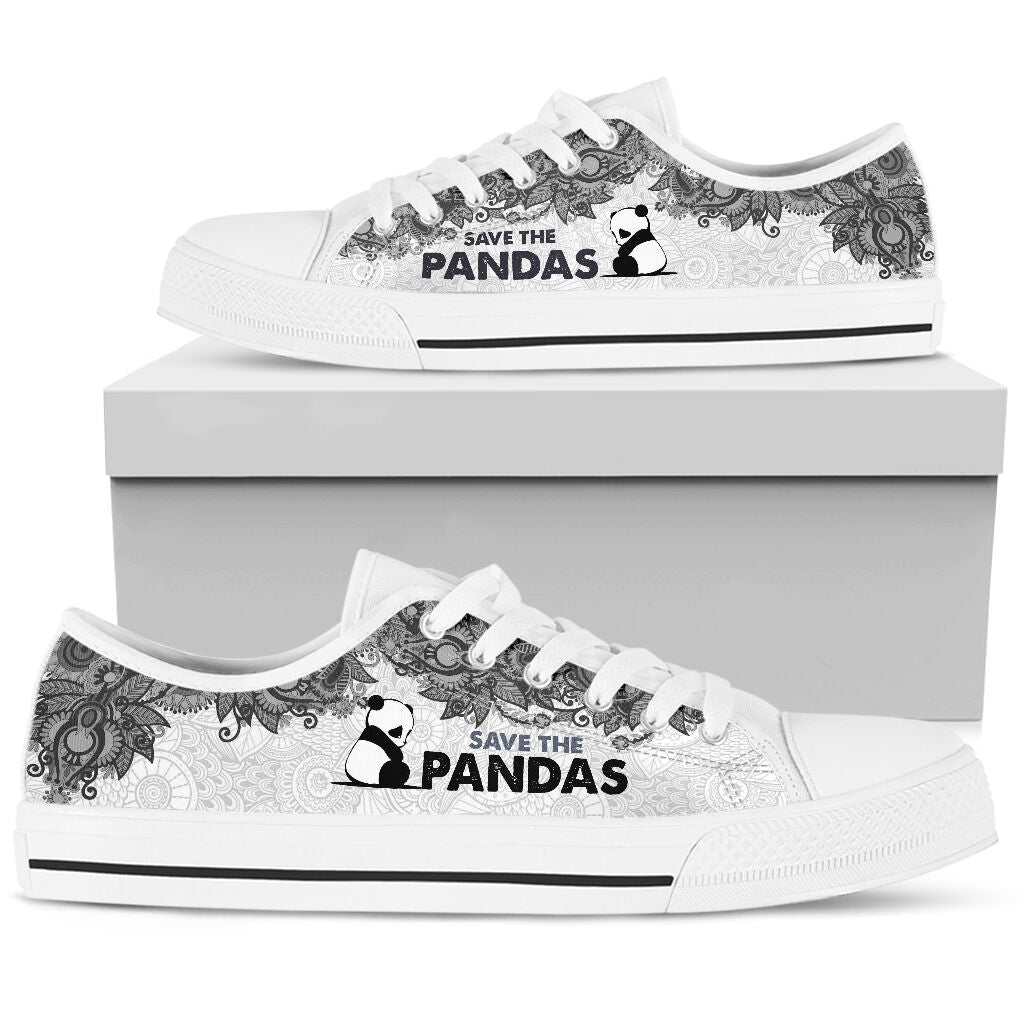Save The Pandas - Pandas Low Top Shoe - Love Love Top Shoes