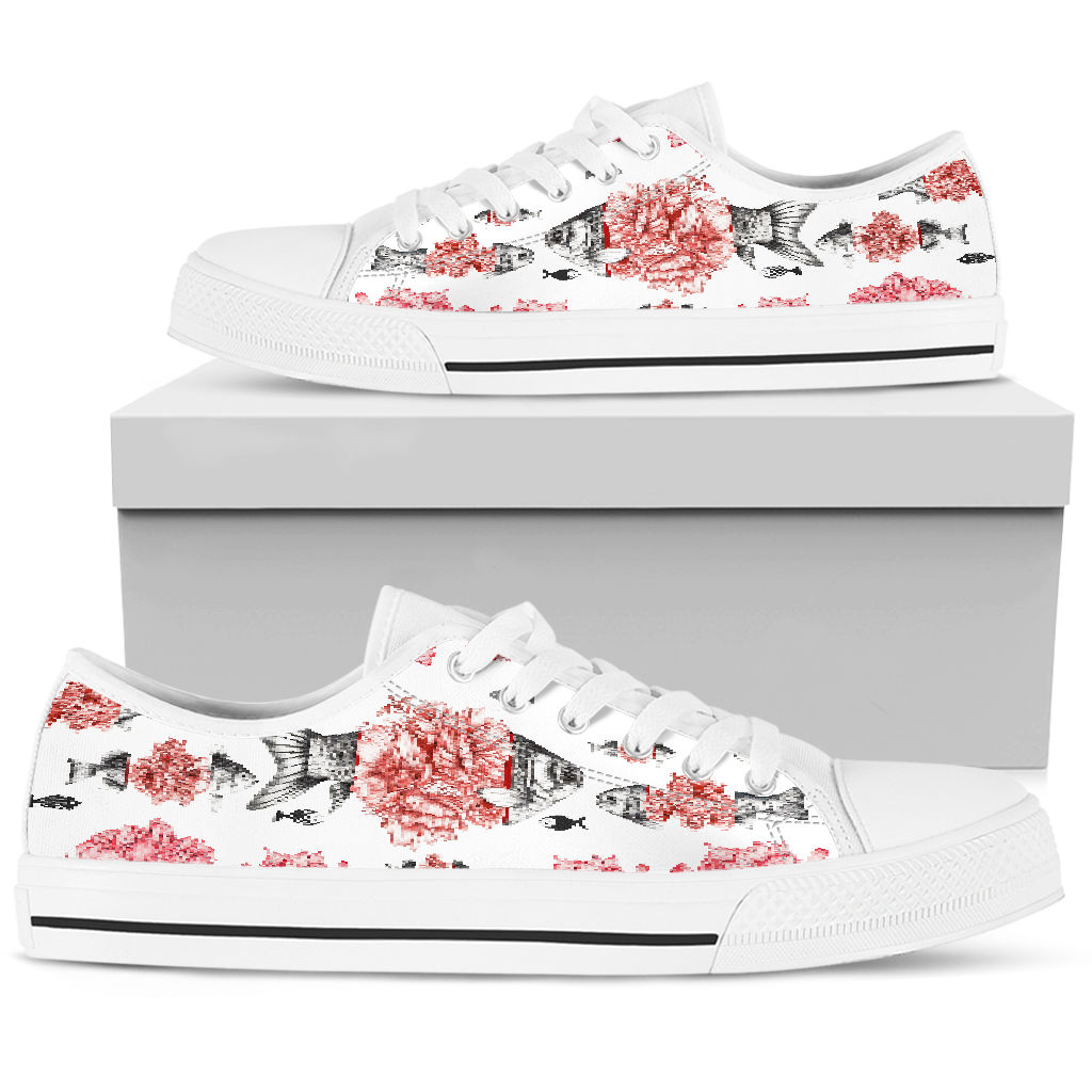Fishing - Fish - Peony - Low Top Shoe - Love Love Top Shoes