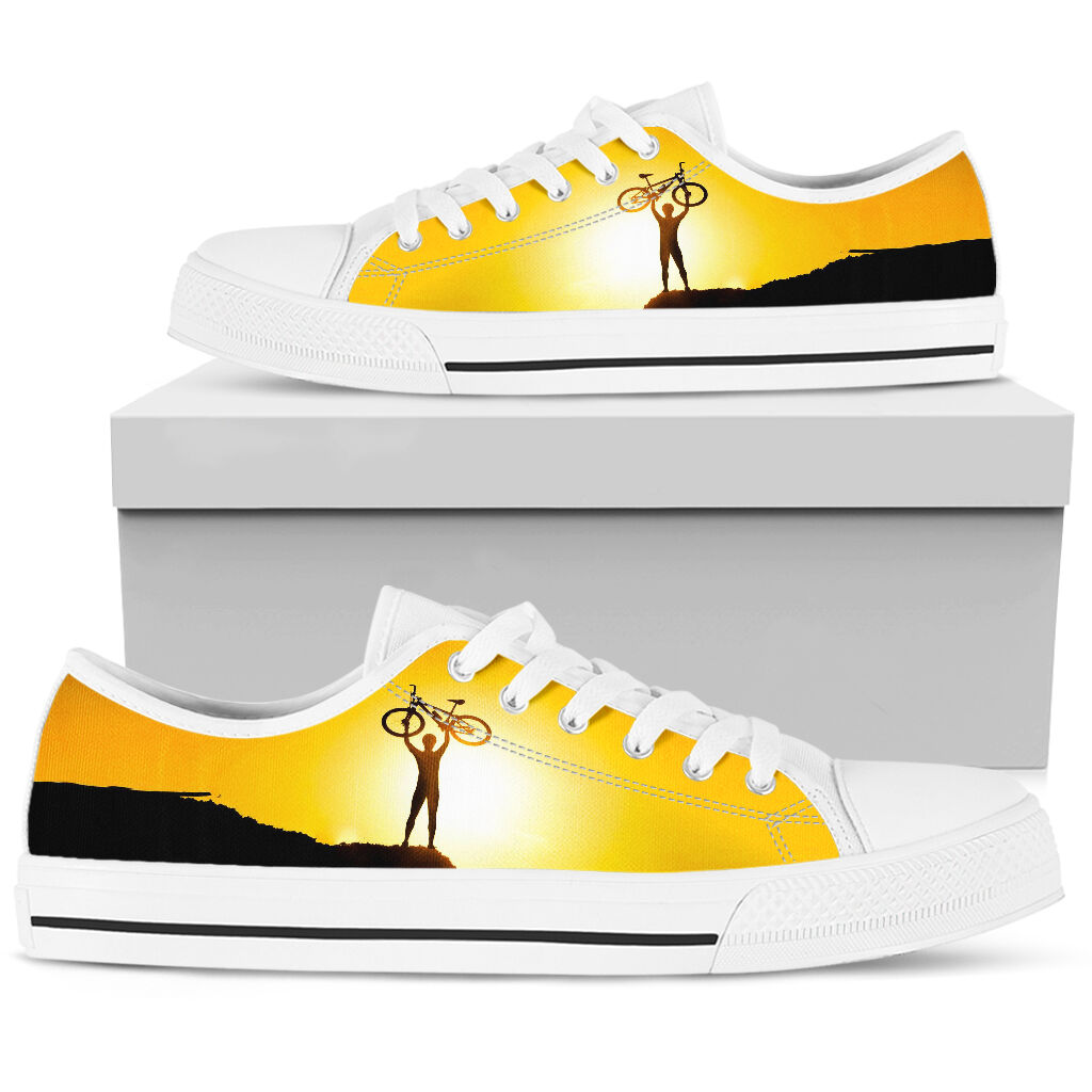 Mountain Bike Cyclist- Low Top Shoe - Love Love Top Shoes