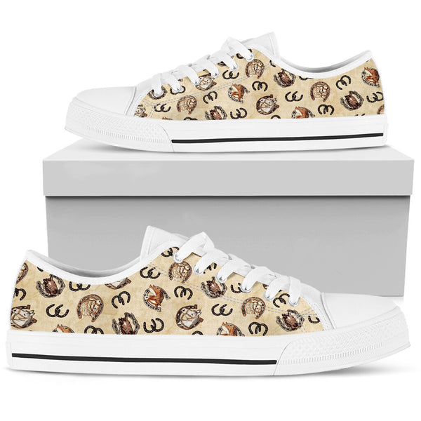 Horse Pattern Vintage Low Top SkyShoes