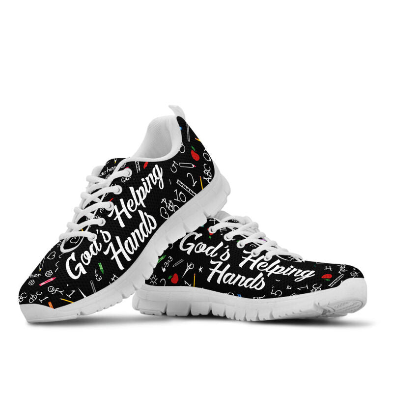 God's Helping Hands Hb Partten Sneakers, Running Shoes, Shoes For Women, Shoes For Men, Cust- Love Sneakers